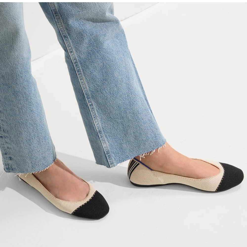 Rothy’s the square flats tuxedo